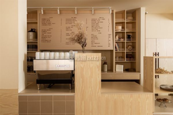 面包店货架展示区装修效果图