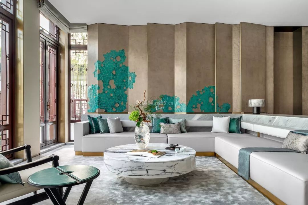  新中式别墅客厅 新中式别墅客厅设计