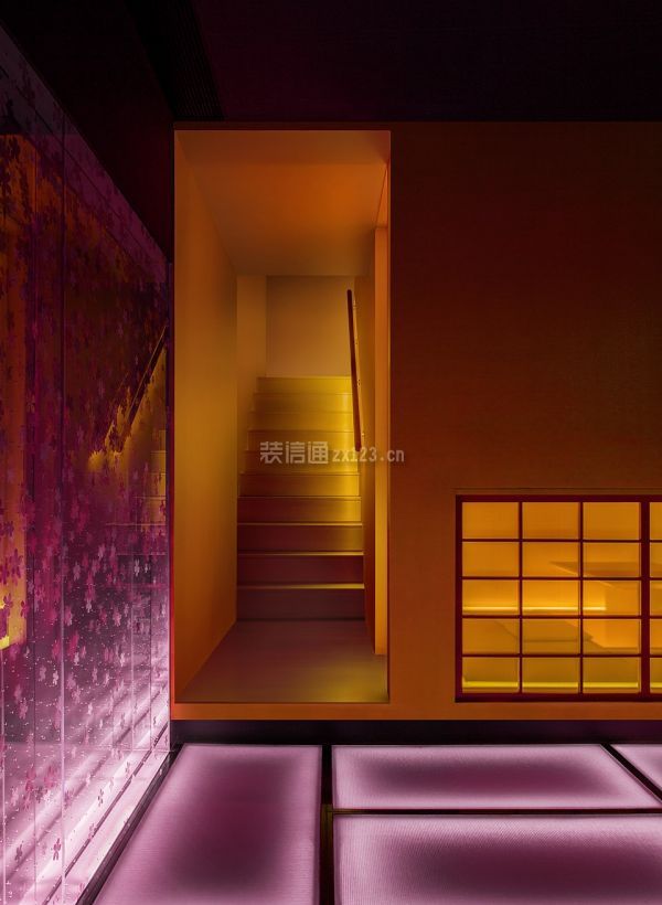 日式料理店楼梯设计效果图