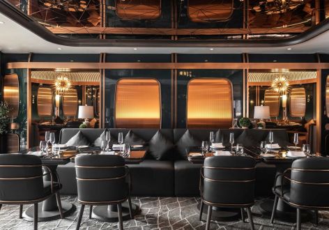 160平米现代西餐厅装修设计案例