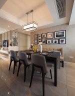 绿地城134平混搭风四居室装修案例