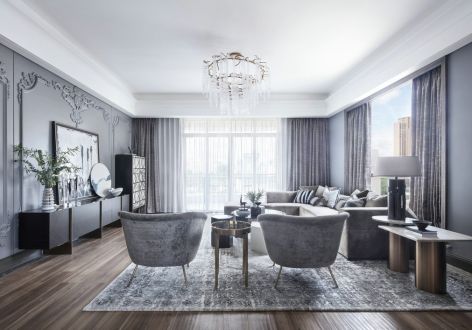 中海天钻220平米法式典雅四居室装修案例