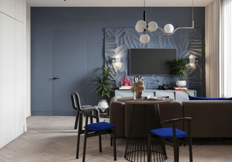 恒大轨道时代现代风格88平米装修案例