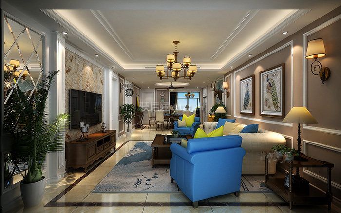 客厅沙发装饰 客厅吊顶装饰设计