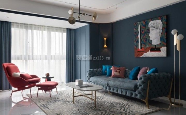 客厅沙发地毯效果图 客厅落地灯具图片