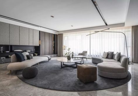 拾光公馆现代风格104平米装修案例