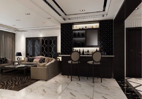 金科太阳海岸平层164平后现代风格装修案例