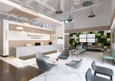 benedetti 口腔诊所现代风格310平米装修设计效果图案例