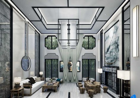 御景天成260平中式风格独栋别墅