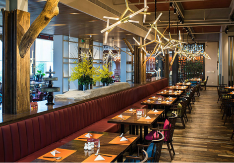 290平米现代高档西餐厅装修设计案例