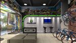 85平米现代自行车商铺装修设计案例