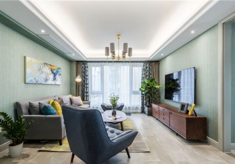 御龙天峰110平米三居北欧装修效果图