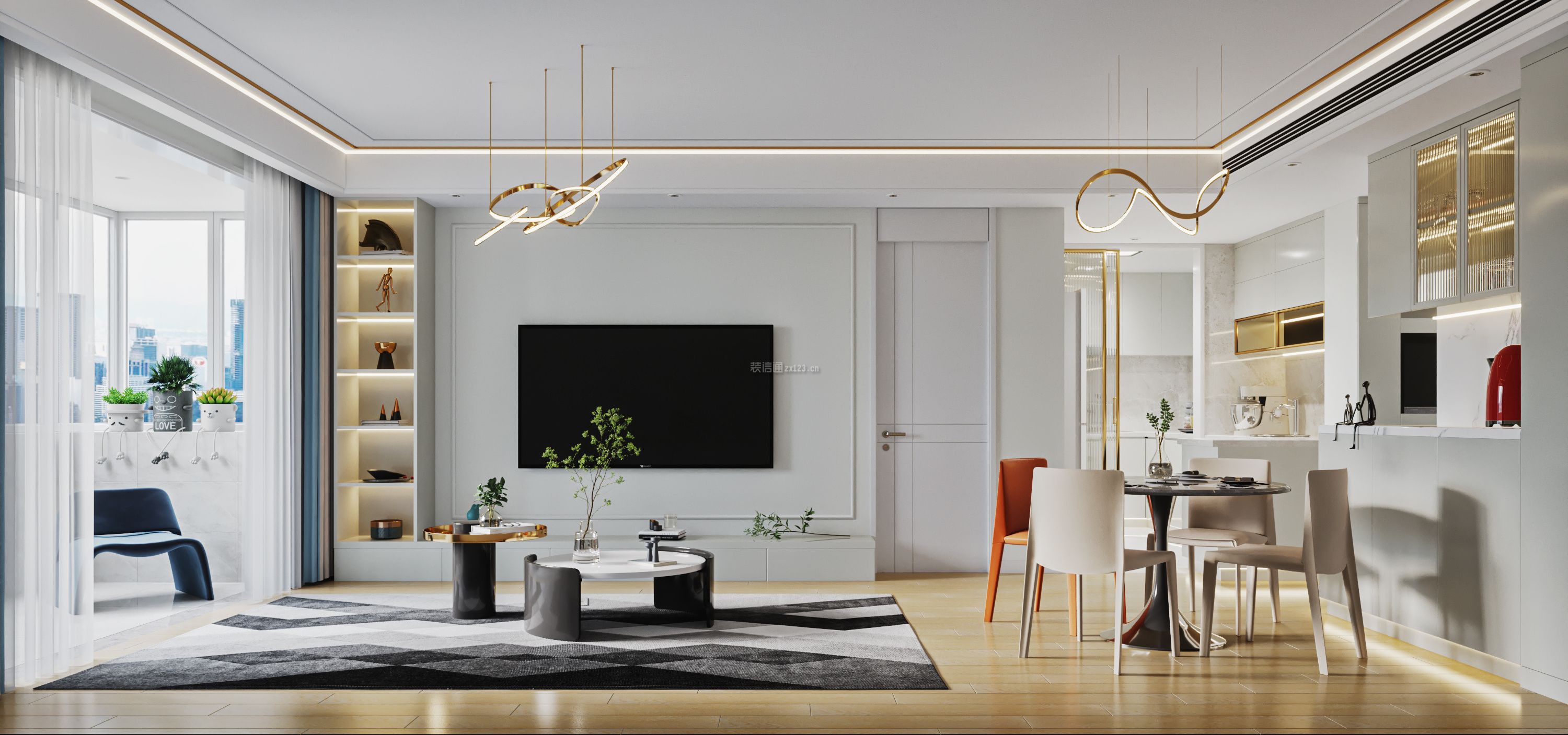 轻奢风格客厅 轻奢风格客厅装修装饰图 轻奢风格客厅装潢效果图