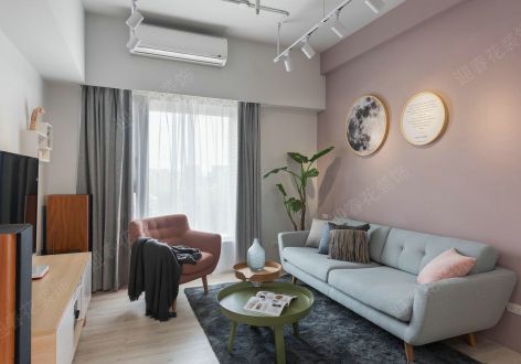 长嘉汇82平米北欧二居室装修效果图