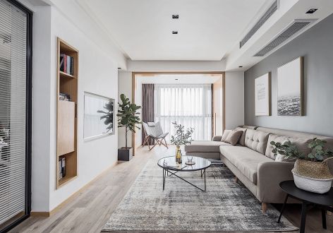 洺悦城龙洲湾137平简约风格装修案例