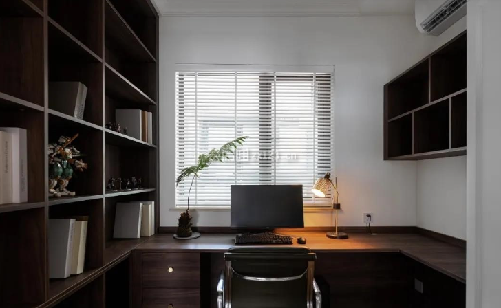 欧式风格书房效果图