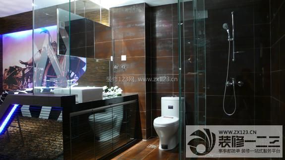 卫生间装修 背景墙造型 灯带 浴室柜 镜子 墙面设计 玻璃淋浴间 