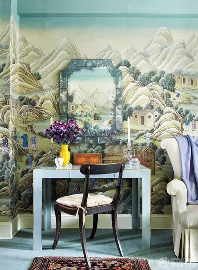 书桌写字台图片 背景画装修效果图片