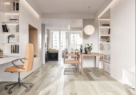 中国铁建东林道135平现代风格装修案例