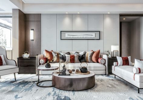 保利江上明珠四期147平轻奢风格装修案例