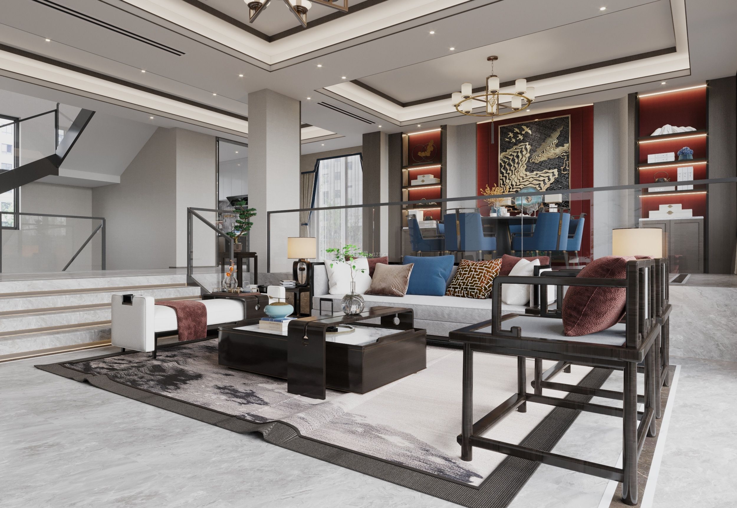 新中式风格客厅装修 新中式风格客厅装修效果图