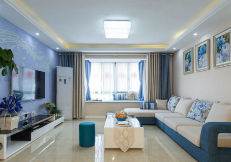 蓝光公园华府128平北欧风格装修案例