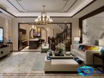 国博城中式风格130平米三居室装修效果图