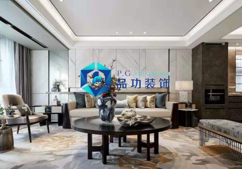 保利观塘新中式风格95平米装修效果图案例