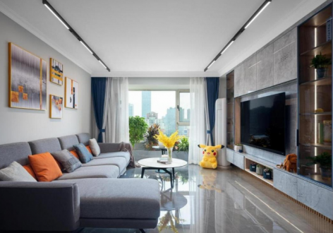 长嘉汇朗峯130平现代风格装修案例