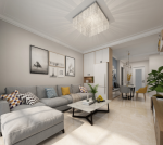 星悦·礼玉金湾134平北欧风格装修案例