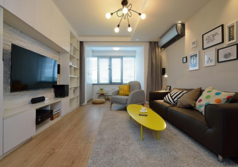 国瑞爱与山130平现代风格装修案例