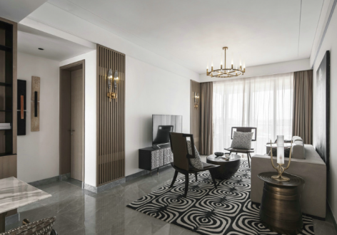 招商花园城逸园143平北欧风格装修案例